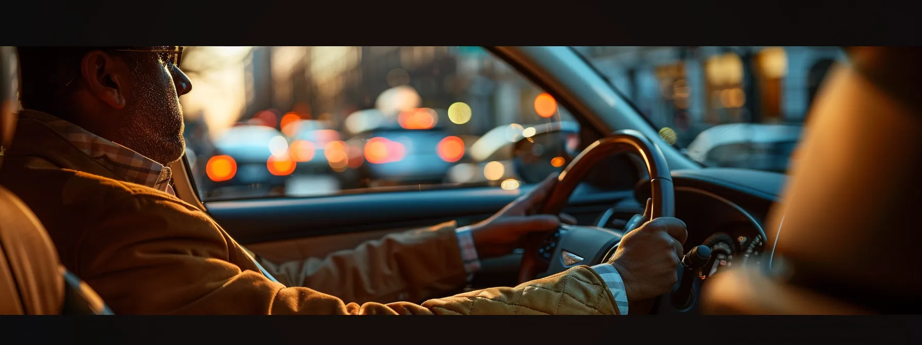 a person with medical conditions is sitting inside a car with dark tinted windows in new york.